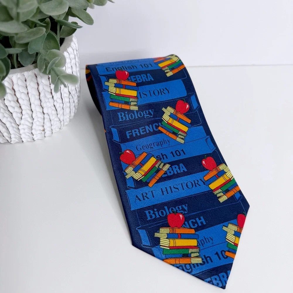 Ralph Marlin Men's Necktie Teacher Behind The Scenes Blue 3 3/4